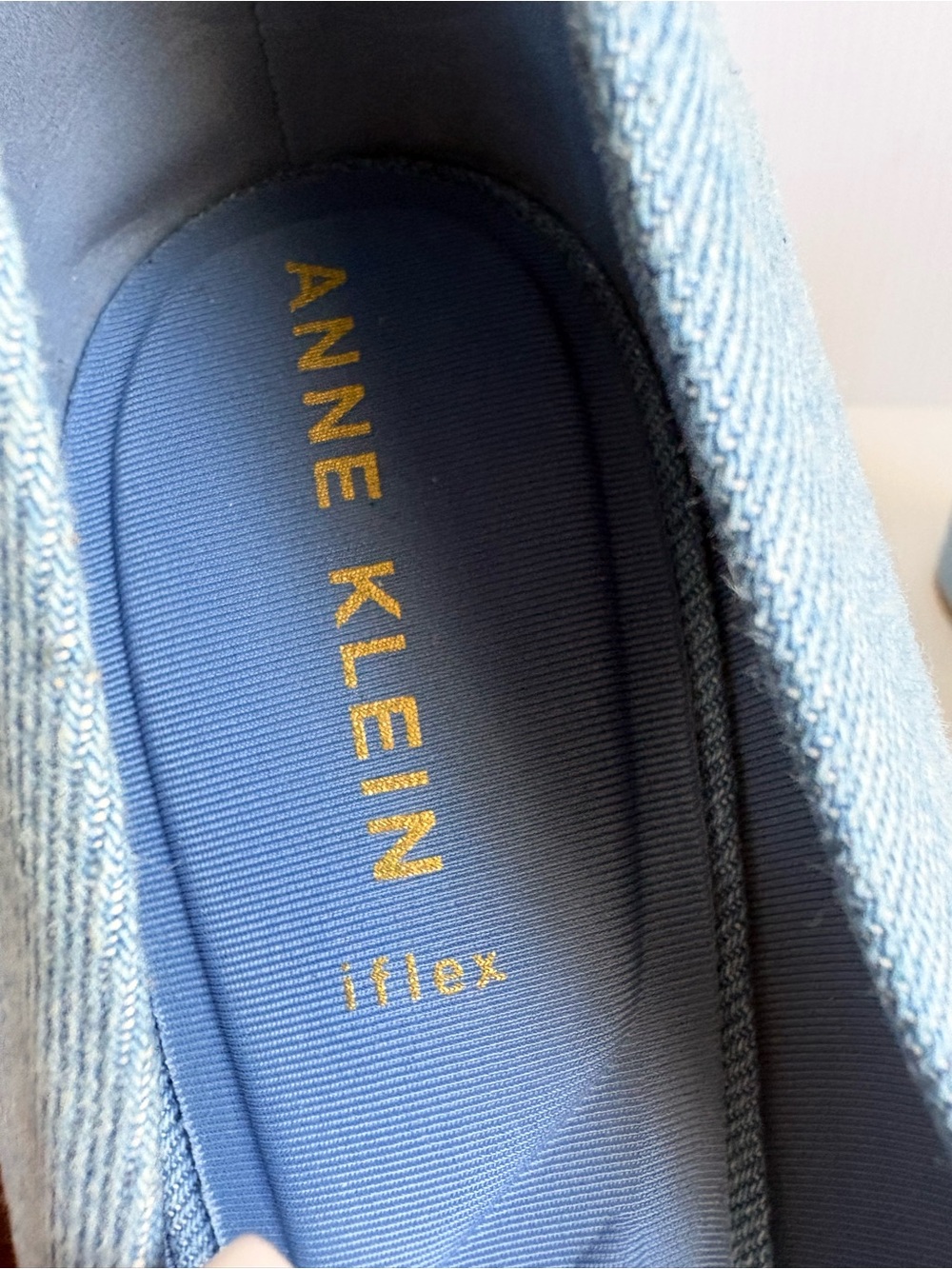 Anne Klein Blue Denim Pointed-Toe Buckle Pumps - Women's Heels Size 9 New - Picture 5 of 12